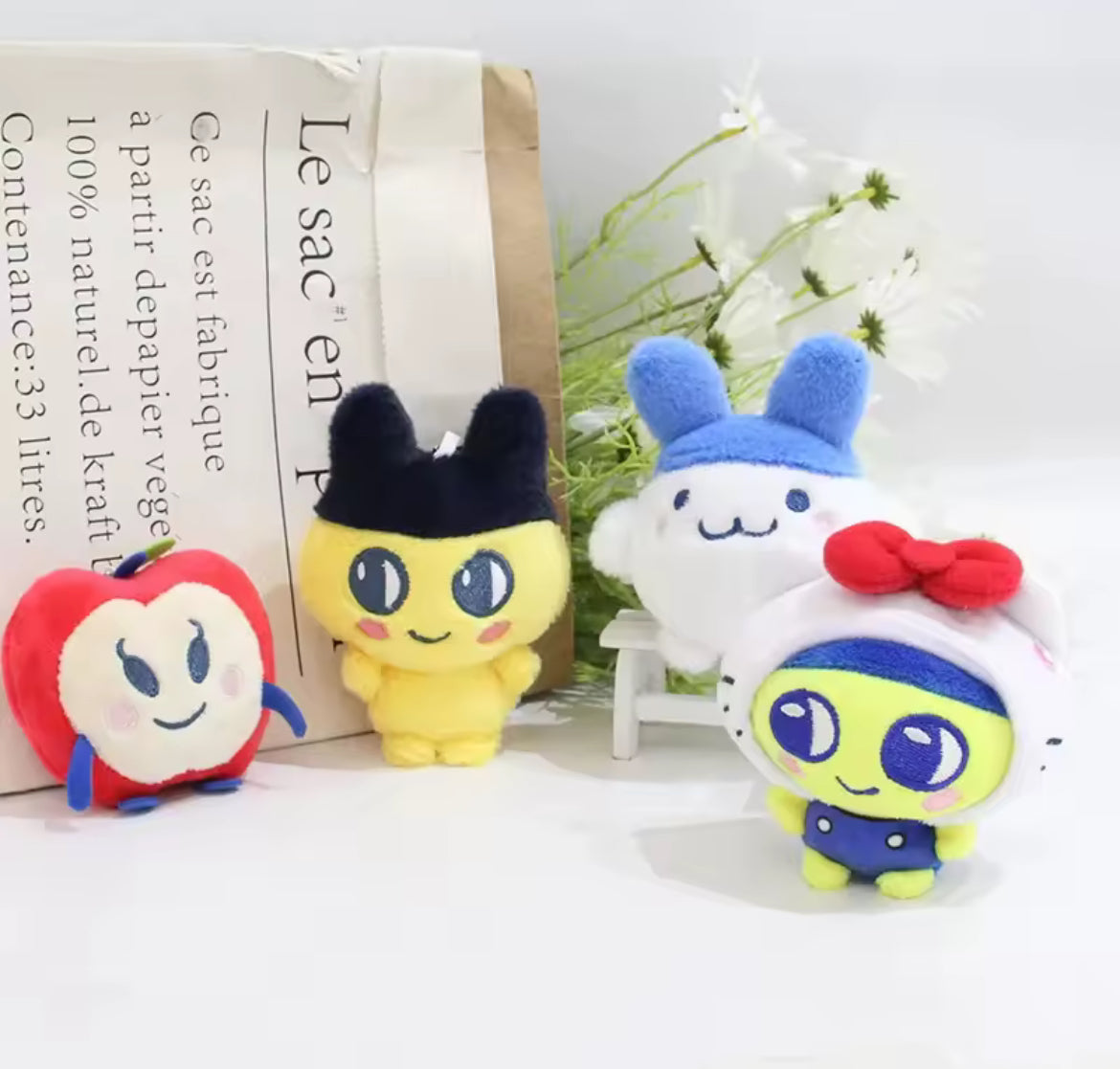 Tamagotchi Plush Keychain Mametchi Mimitchi Tsukimi co tamagotchi-plush-keychain-mametchi-mimitchi-tsukimi-co