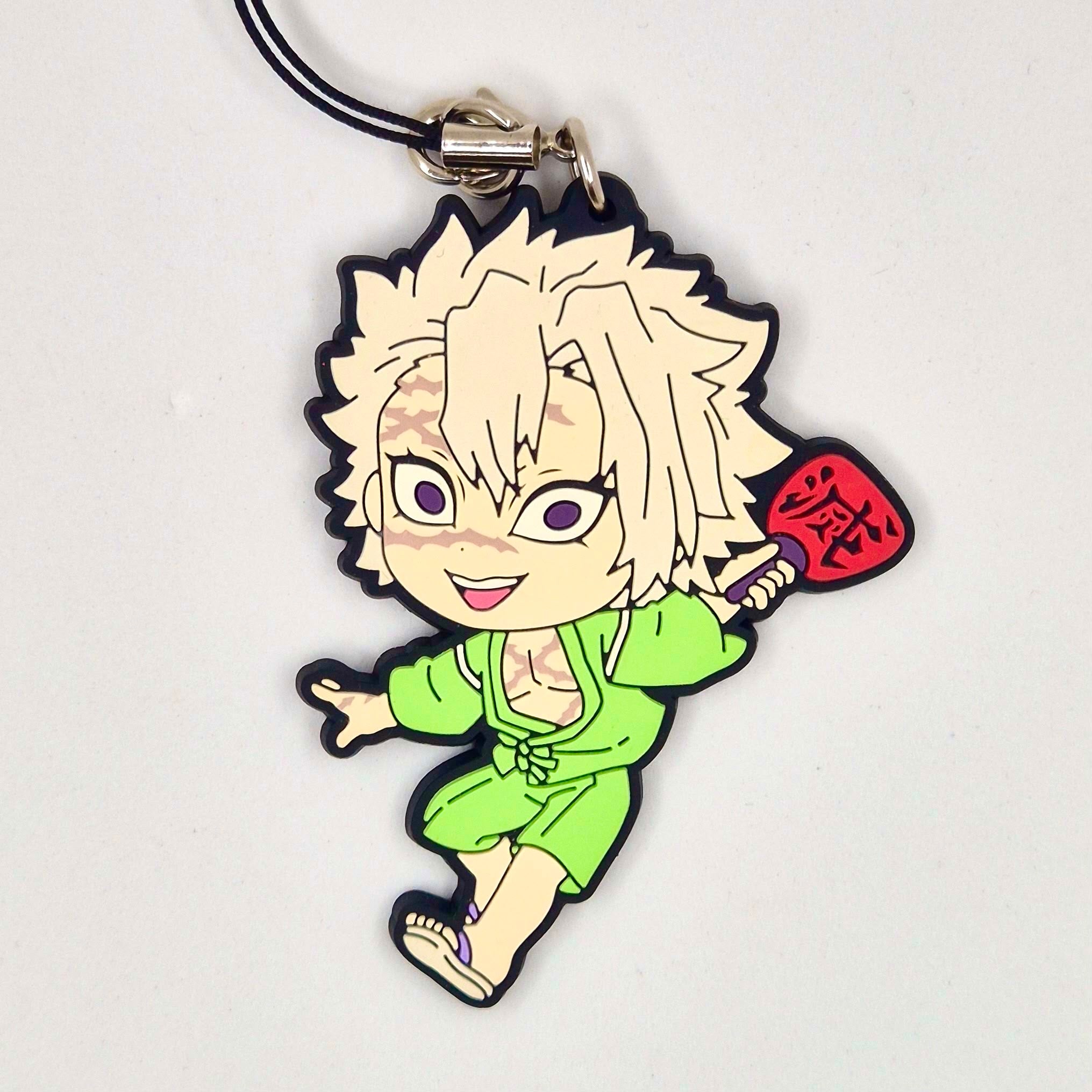 Demon Slayer Sanemi Shinazugawa strap rubber keychain