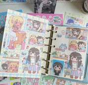 Anime Kawaii Gamer y2k Cybercore Sticker Sheets (7 Designs)
