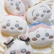 Chiikawa Momonga Ribbon Mirror Plush Keychain JP