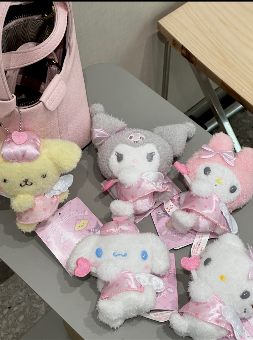 Sanrio Pink Dreaming Angel Cupid Plush keychains