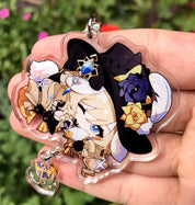 Genshin Impact Acrylic Navia Lyney Lynette Acrylic Keychains