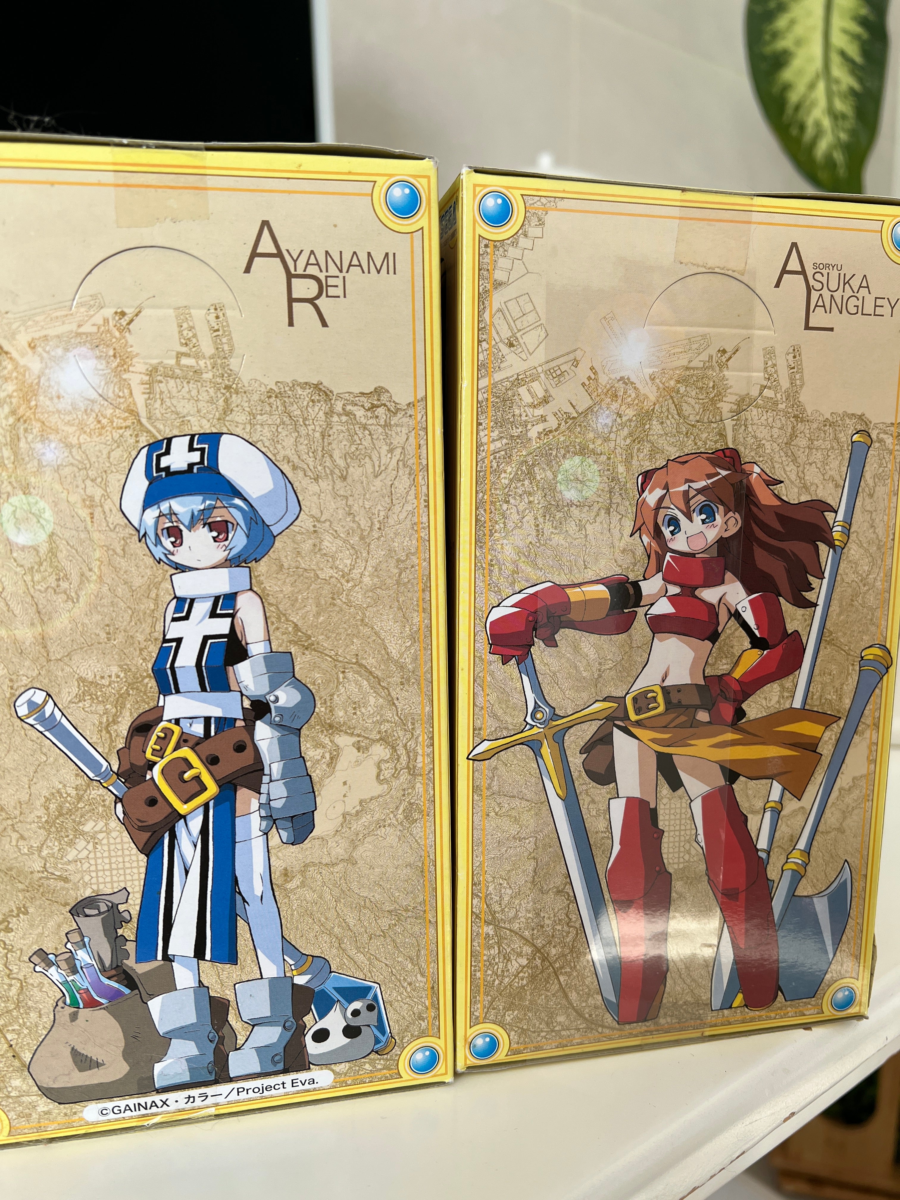 Shin Seiki Evangelion Souryuu Rei and Asuka Langley - EX Figure 2007 Adventure Set (RARE)