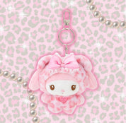 Sanrio Leopard Print Plush Keychains