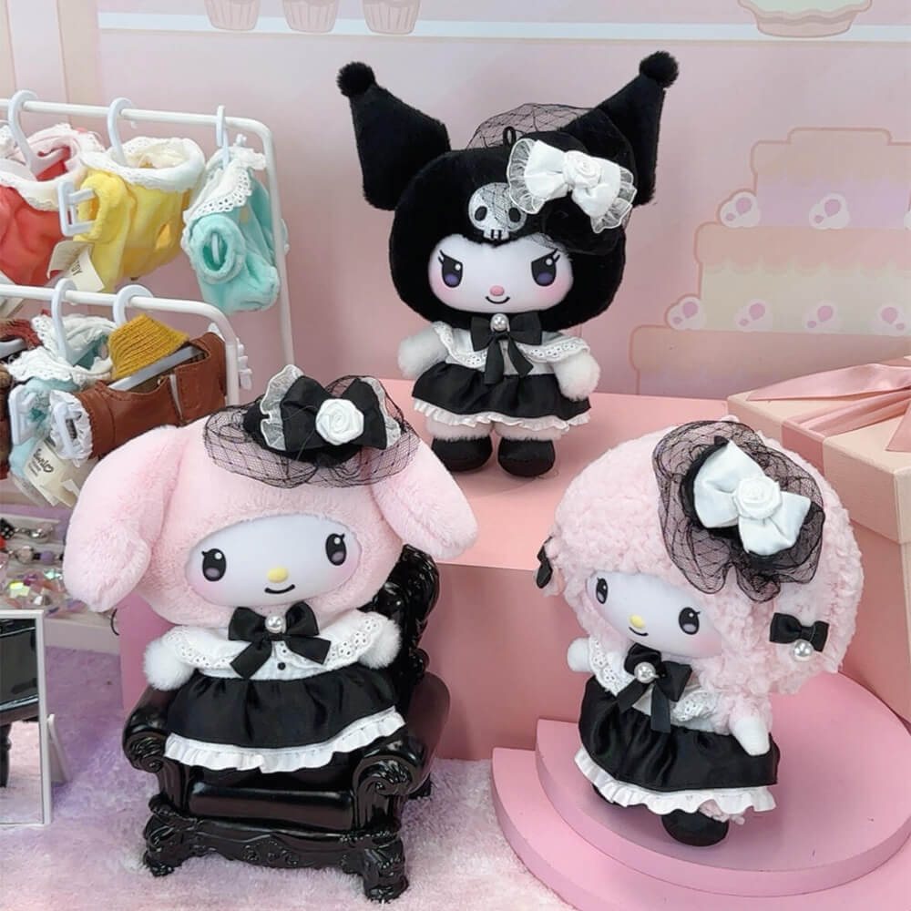 Sanrio Sister's Outfit Tea Day Blindbox My Melody Kuromi My Sweet Piano Plush Keychains by Toptoy