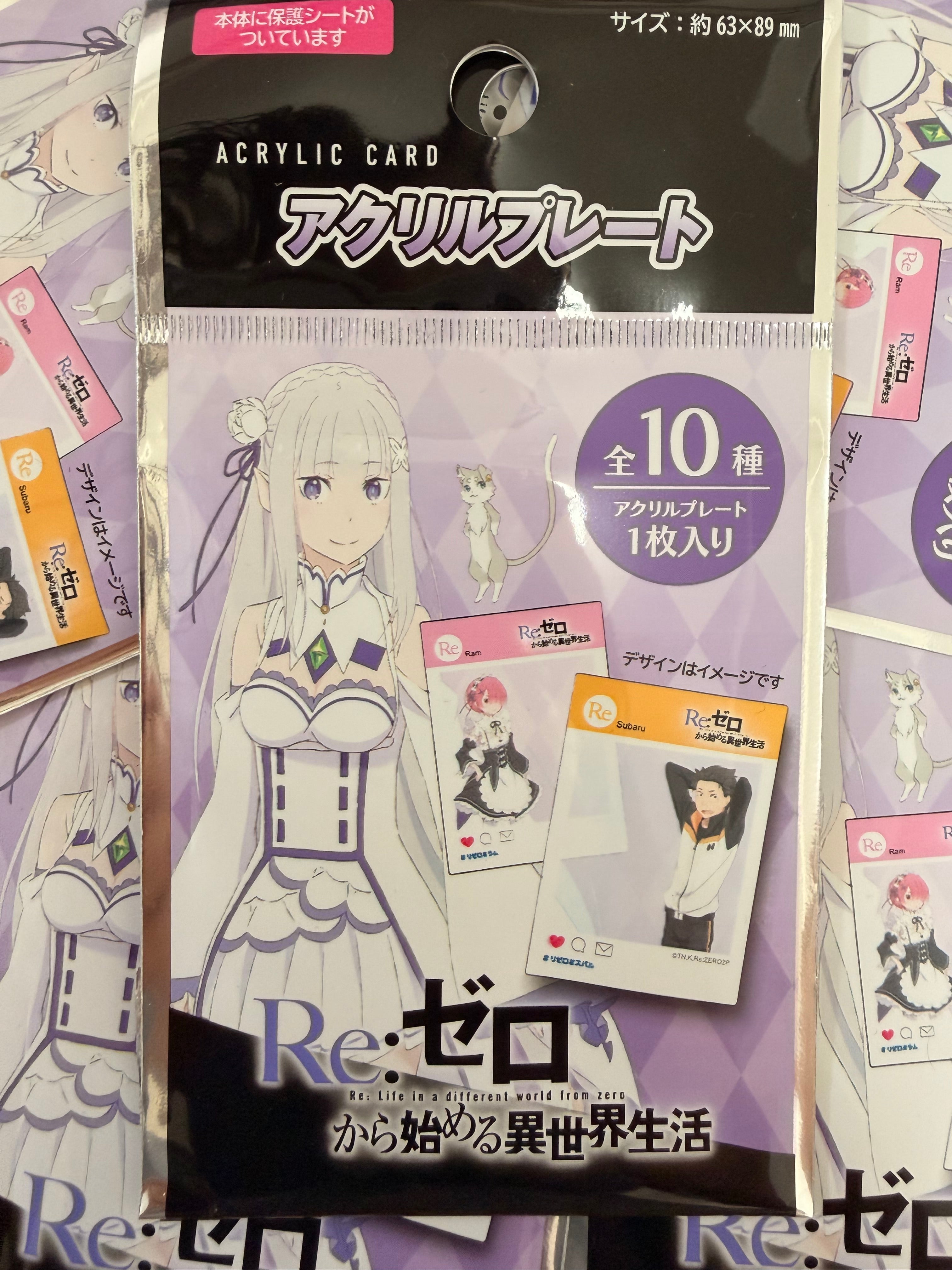 Re:Zero Official Collector Acrylic Card Blind Bag (1 random card)