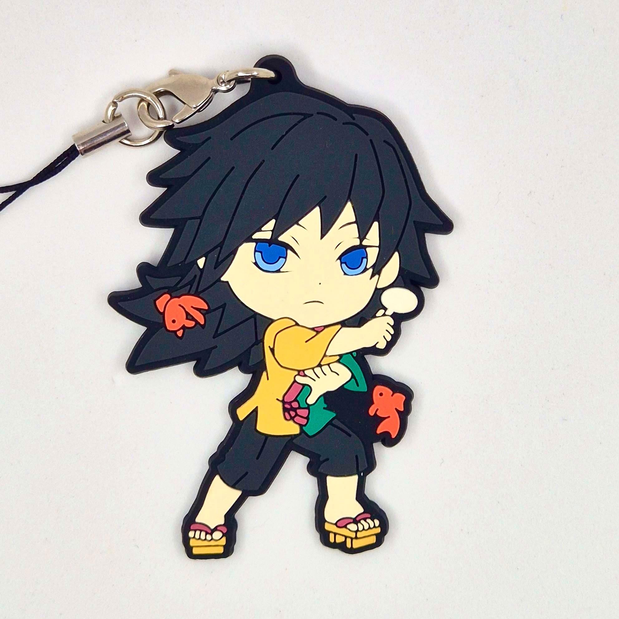 Demon Slayer Tomioka Giyu strap rubber keychain by Bandai