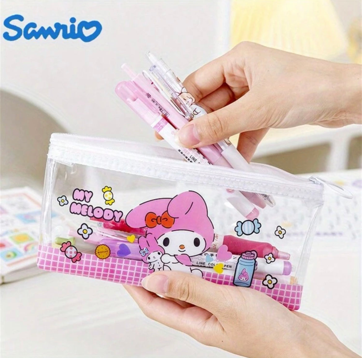 Sanrio Transparent Pencil Case