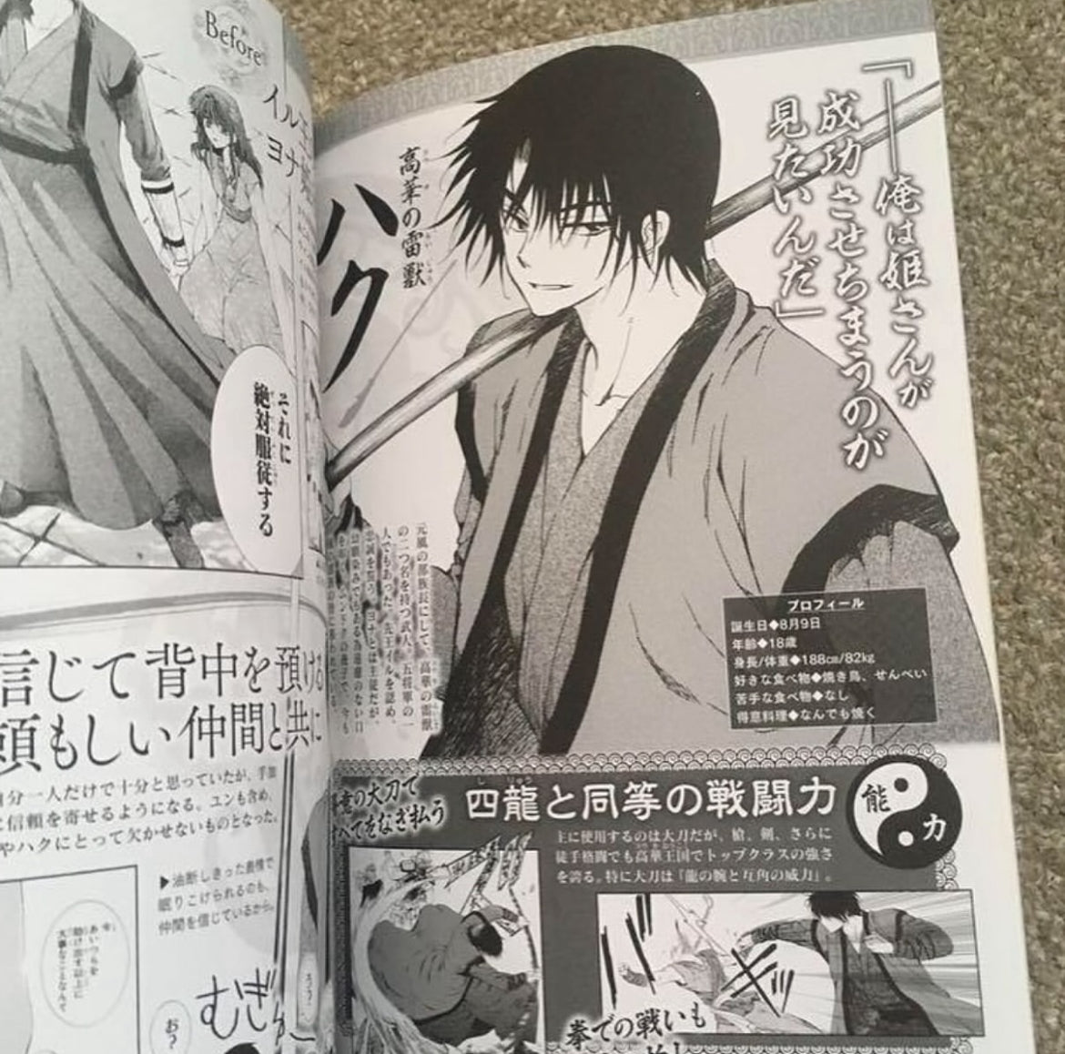 Yona Of The Dawn Official Character Guide - Japanese (RARE)