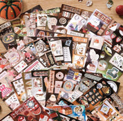 Aesthetic Cute Embroidery Red Sticker Book Scrapbook Journal 30 pages/book