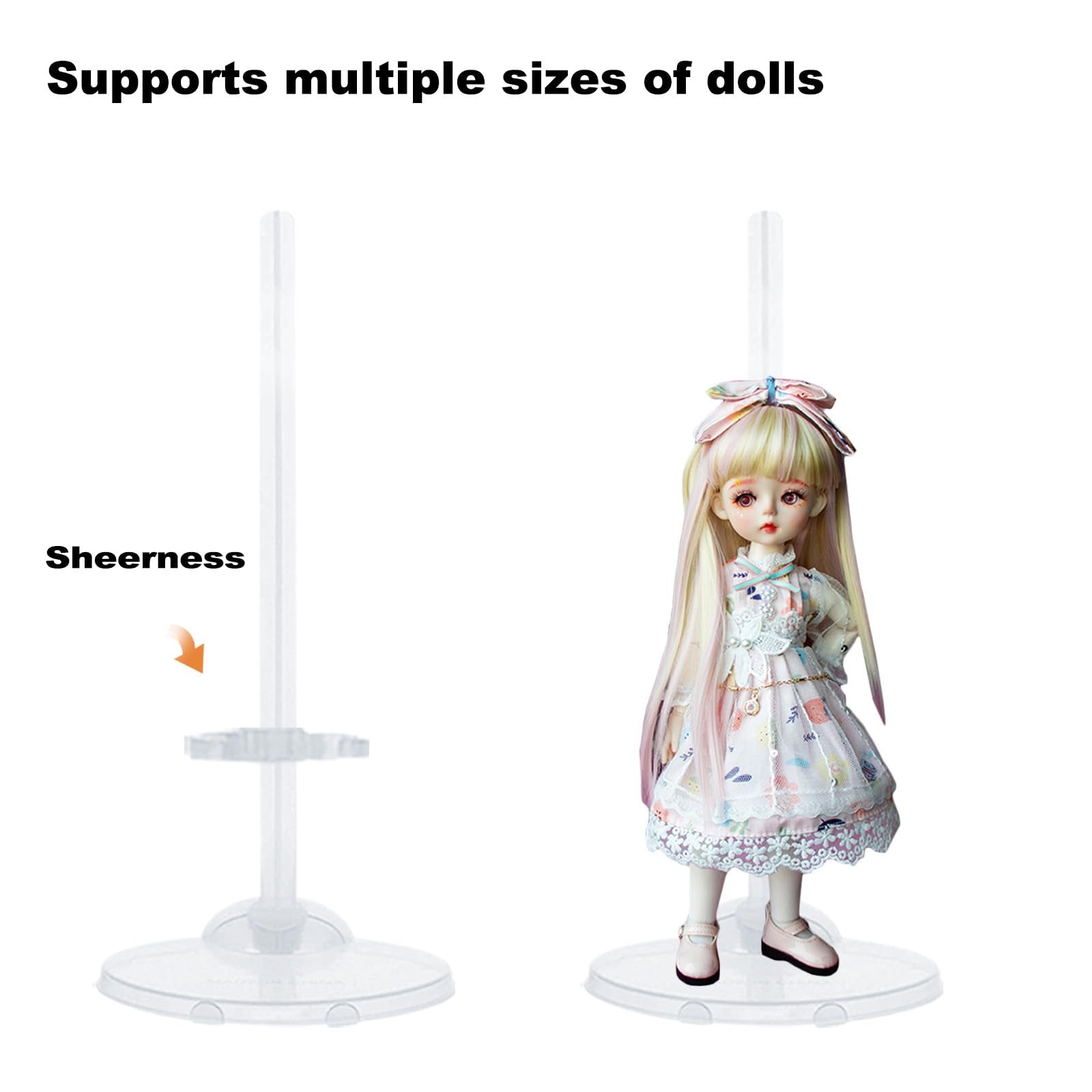Transparent Doll Stand