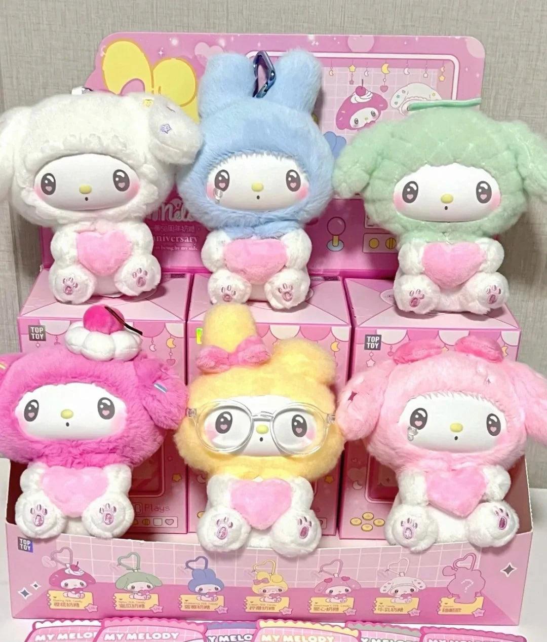 Sanrio My Melody 50th Anniversary Plush Keychain Blind Box Figures