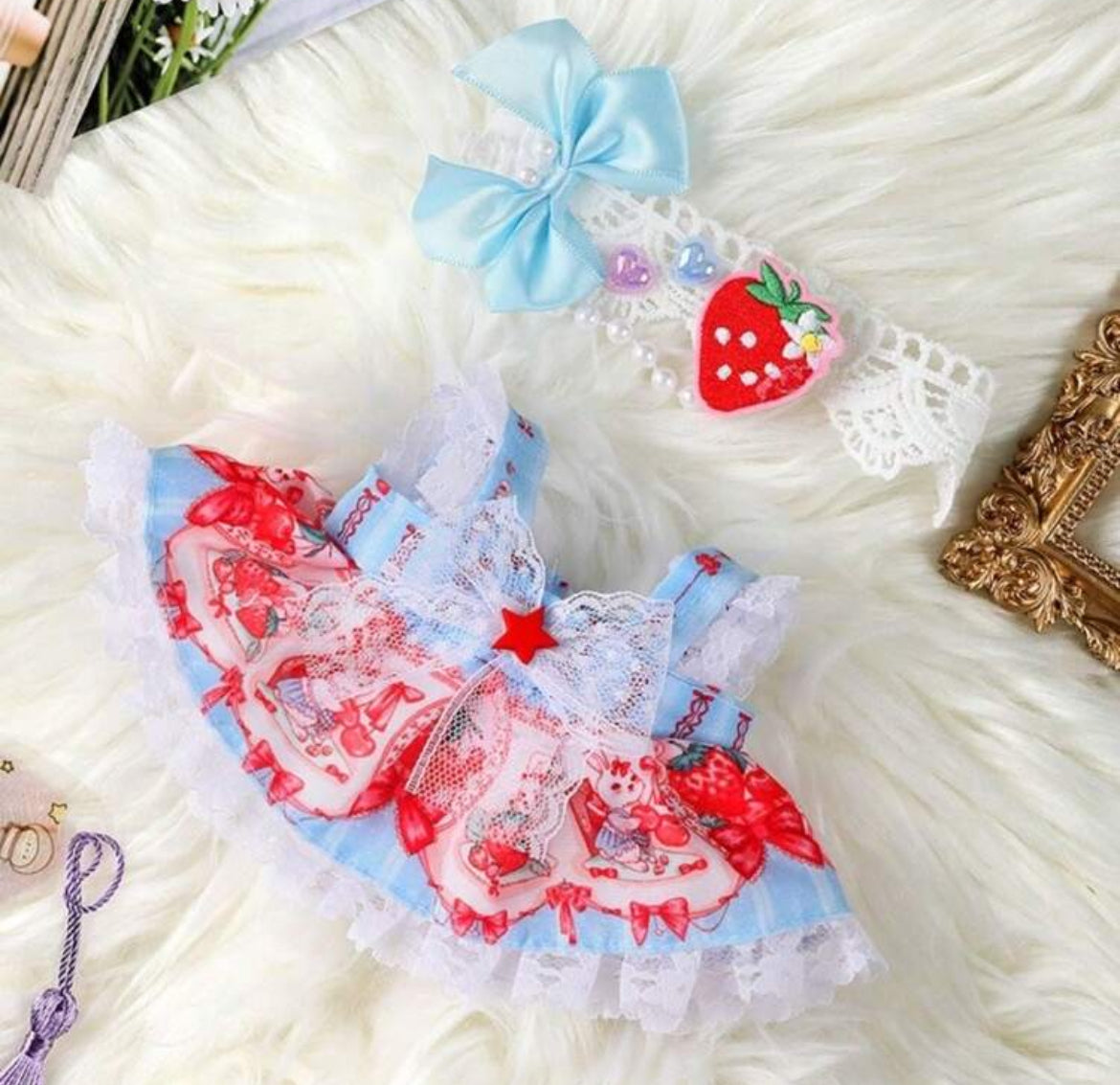 Plush Doll Clothes fits Labubu/skullpanda/lila etc