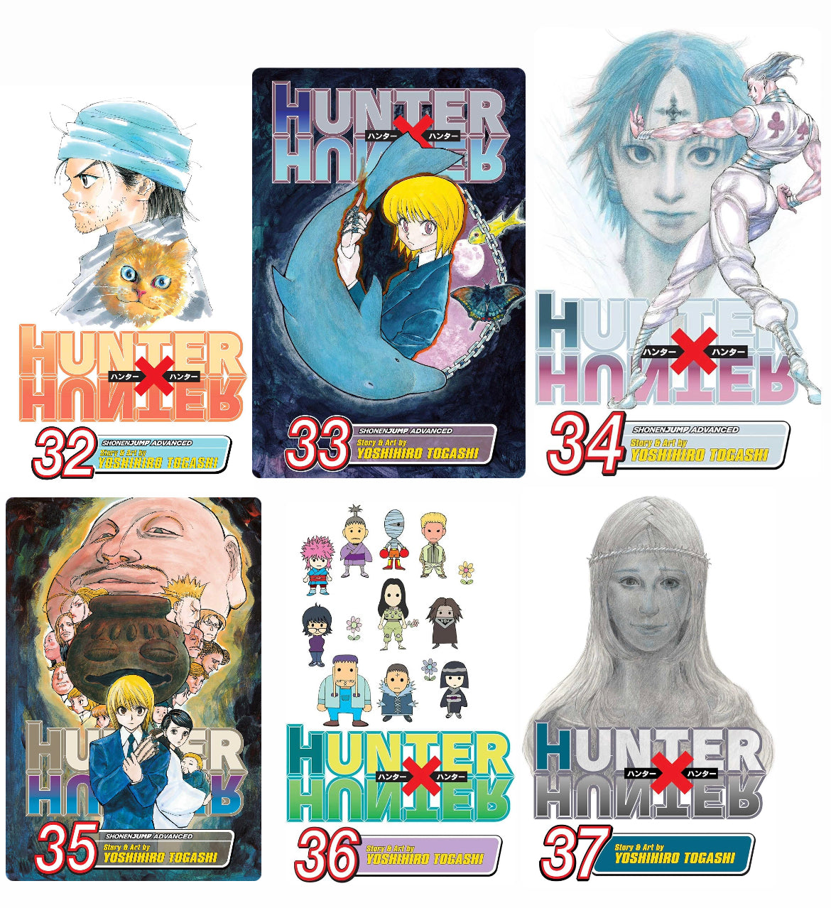 Hunter x Hunter Manga Set volumes 32-37 (RARE)