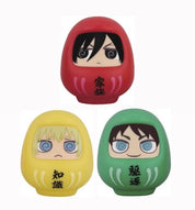 Attack On Titan Daruma Set Armin Eren Mikasa Ichiban Kuji