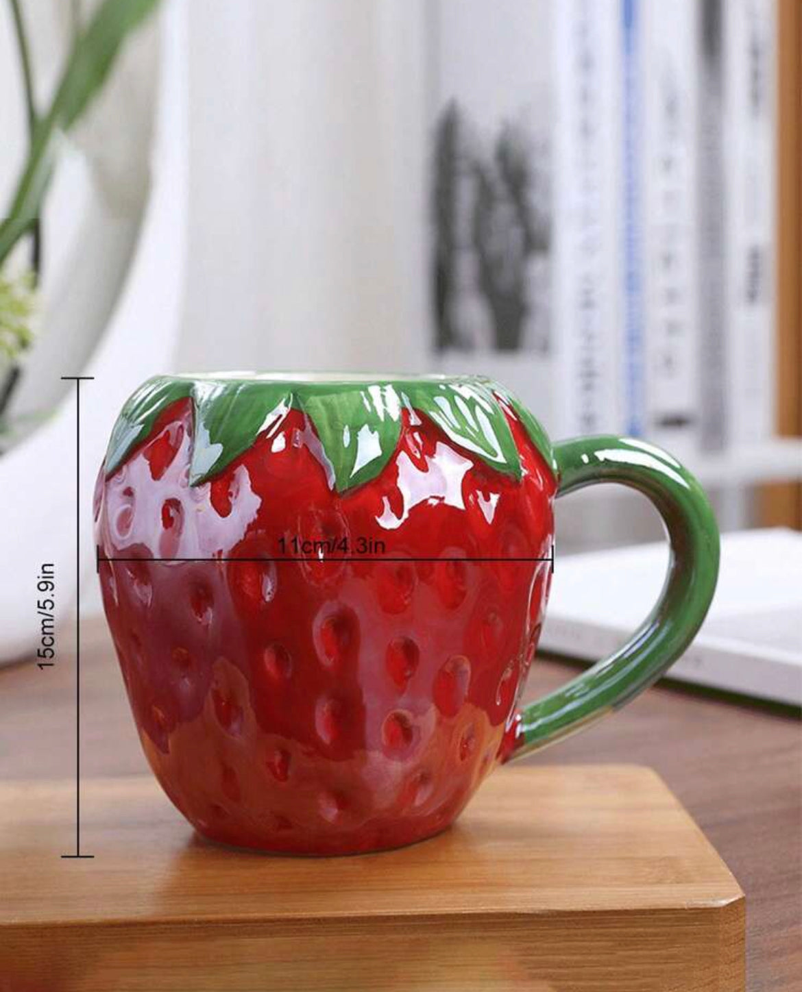 Strawberry Kawaii Ceramic Mug