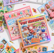 A5 Japanese Retro Style 90s Y2K Toy Kingdom Sticker book 30 pages/book