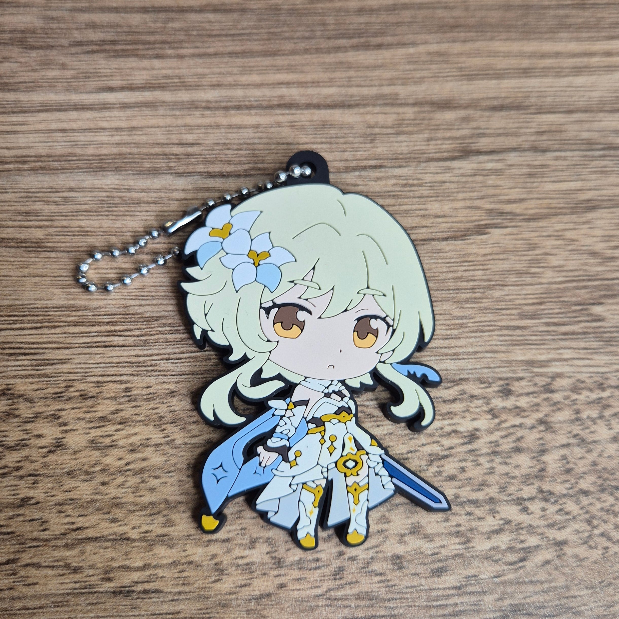 Genshin Impact Lumine Official Rubber Keychain Mascot Gashapon Strap Vol.2