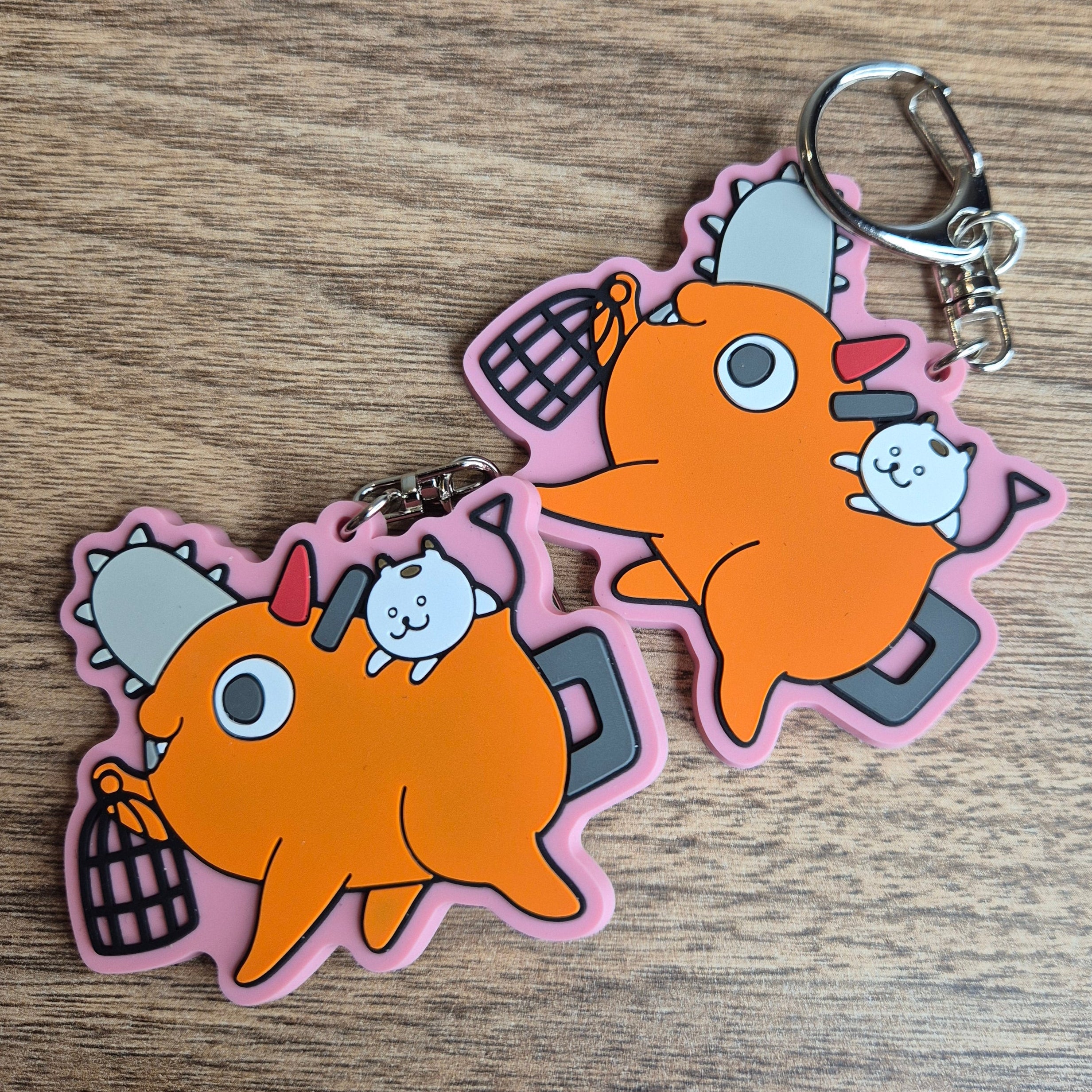 Chainsaw Man Pochita Power Style Rubber Keychain