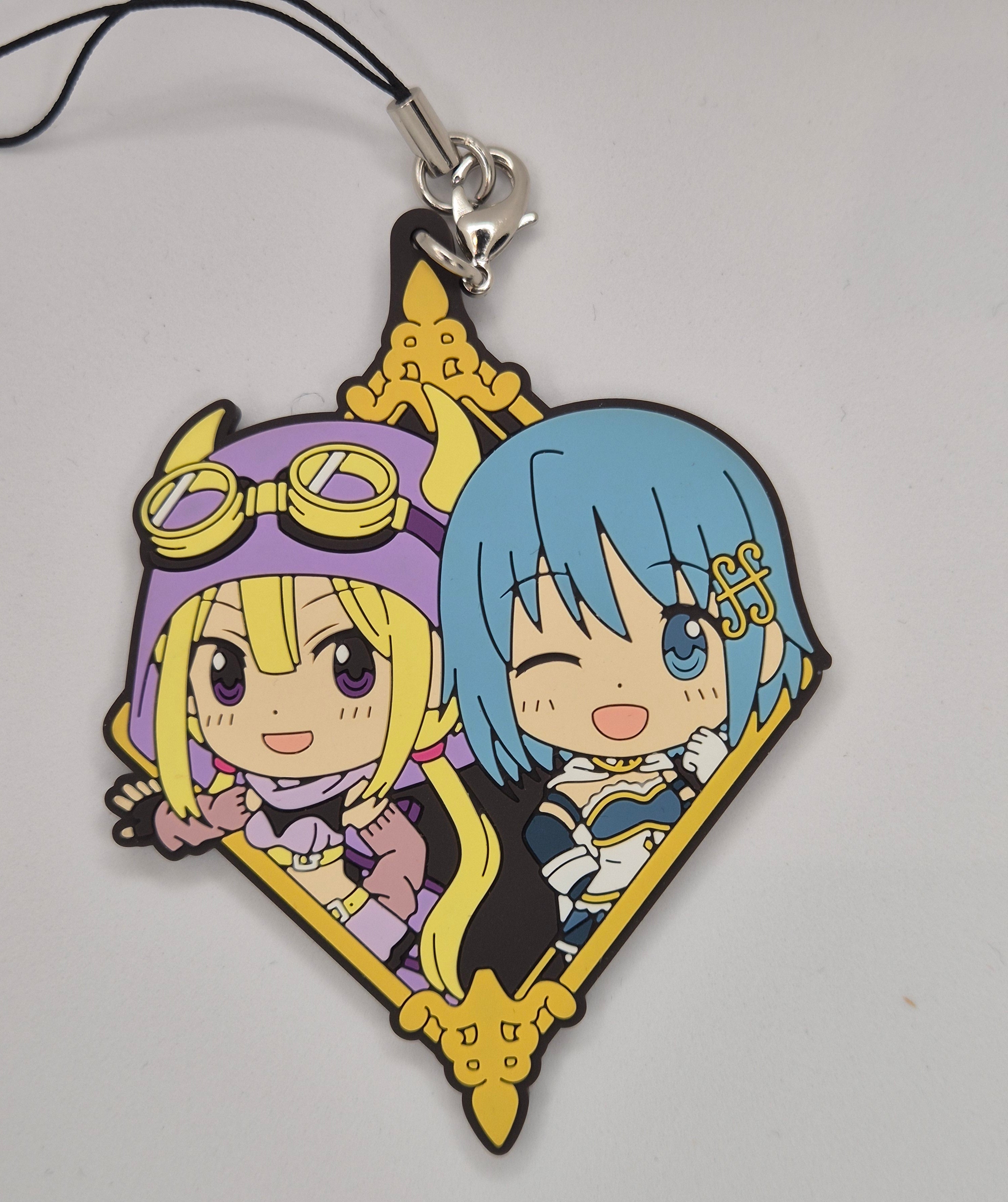Puella Magi Madoka Magica Ichiban Kuji G Sayaka and Iroha Rubber Keychain 2017