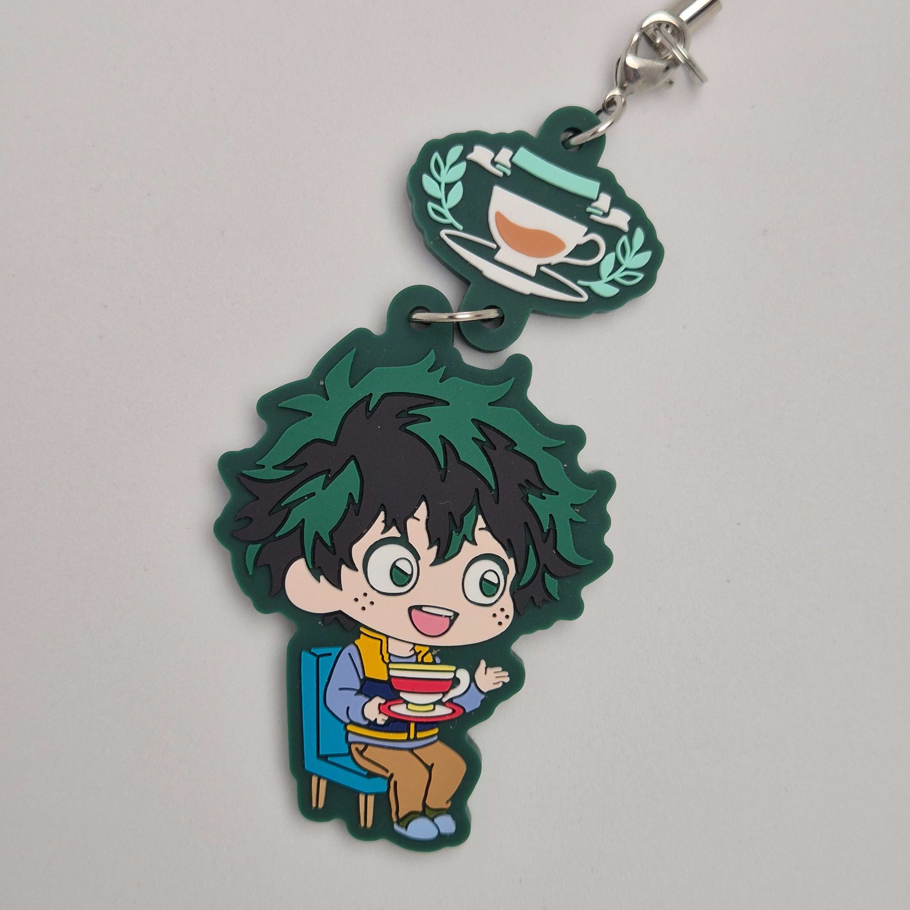 My Hero Academia Midoria Deku Tea Party Ver. Yura Rubber Keychain Gashapon
