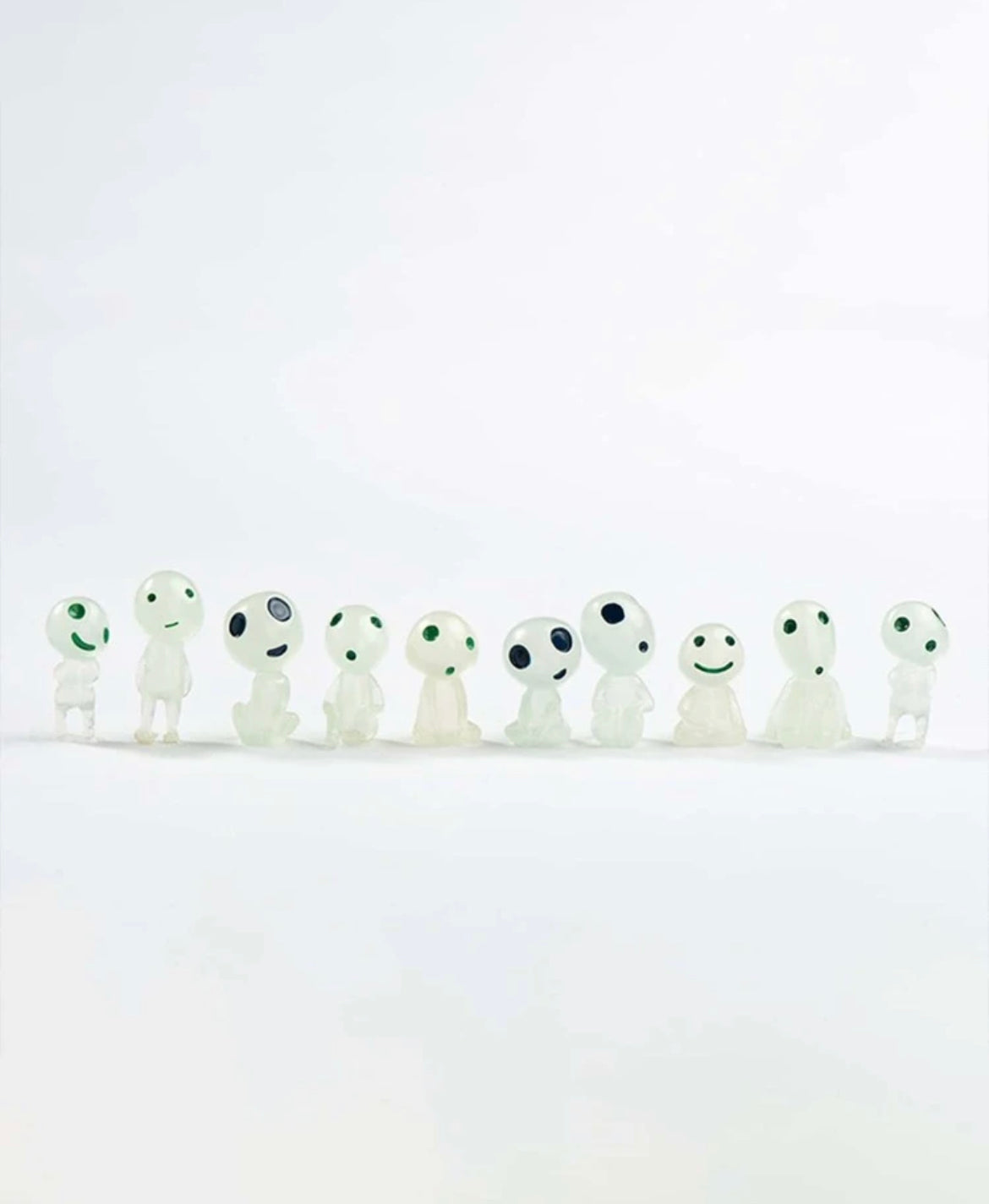 Studii Ghibli Princess Mononoke Kodama Glow in the dark mini figures