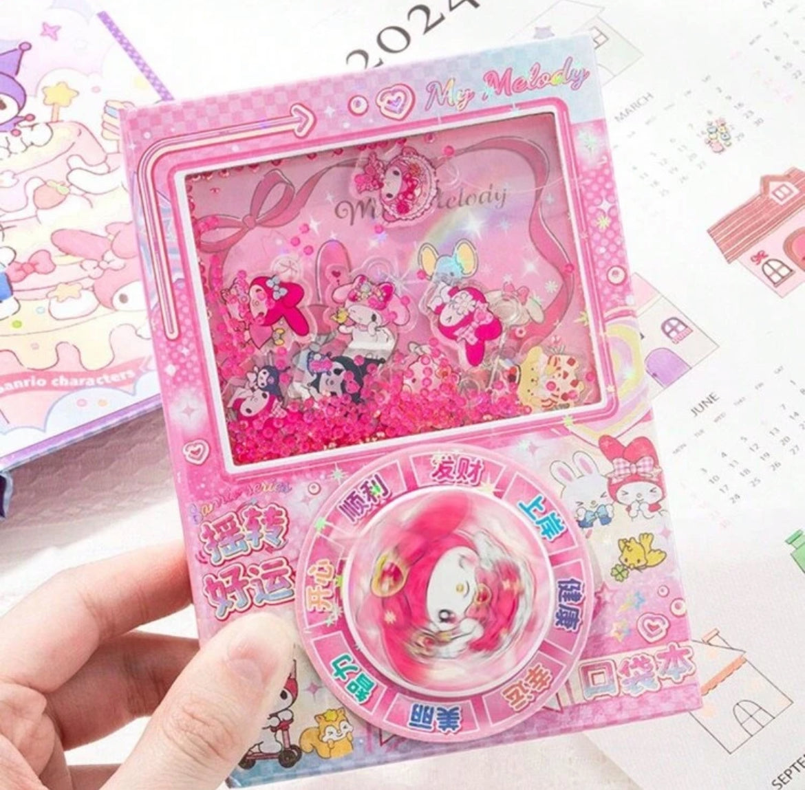 Sanrio Shaker Notebooks My Melody and Kuromi