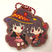 KonoSuba Megumin & Yunyun rubber keychain