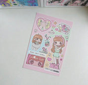 Anime Kawaii Gamer y2k Cybercore Sticker Sheets (7 Designs)
