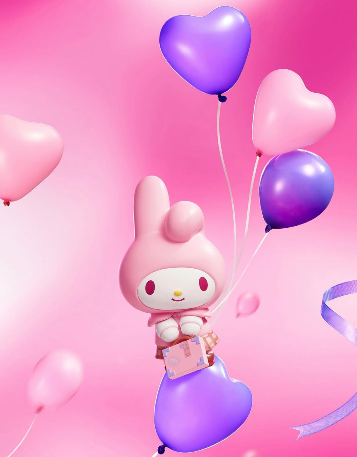 Sanrio Kuromi and My Melody Moving Scene Blind Box Figures by Miniso
