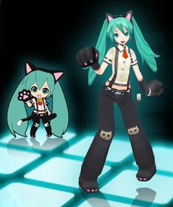 Vocaloid Hatsune Miku Project Diva Kitty Cat figure by SEGA (RARE)
