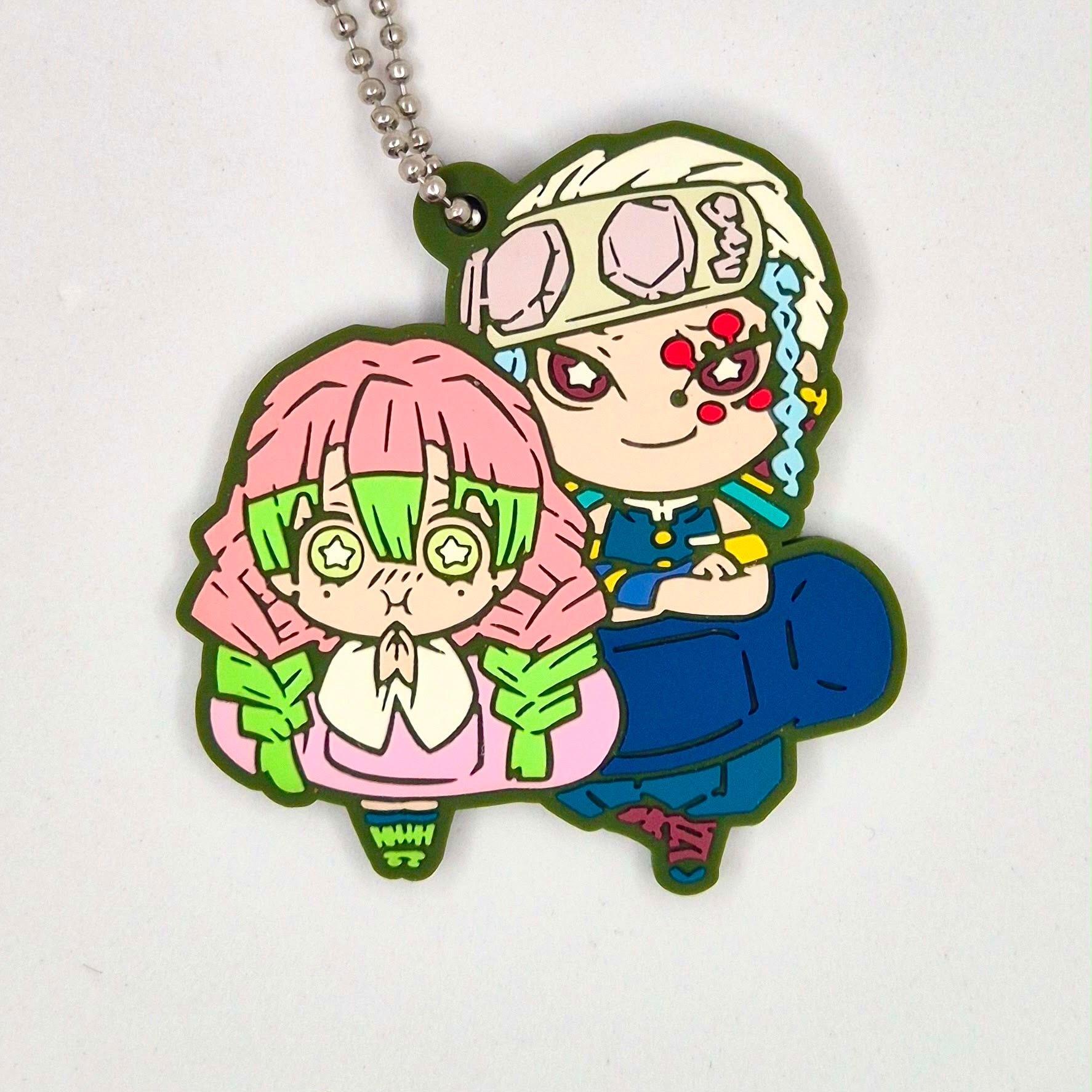 Demon Slayer Bandaid Series Gashapon Keychain Kanroji Mitsuri & Uzui Tengen