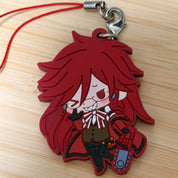 Black Butler Grell Sutcliff strap rubber keychain