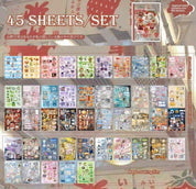 A5 Japanese Style Aesthetic hardcover Sticker book 45 pages/book