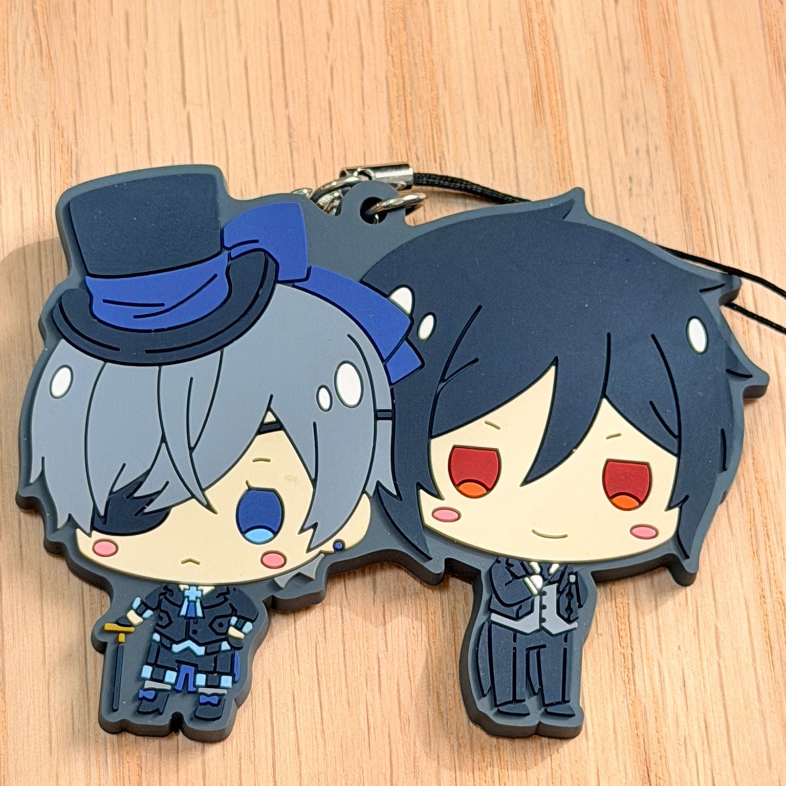 Black Butler Strap rubber keychains by Bandai