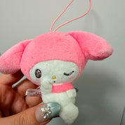 Sanrio My Melody Furimuki Himitsu plush keychain by FuRyu
