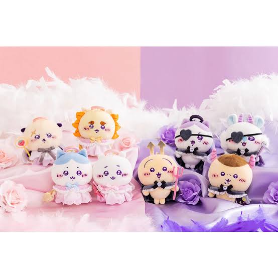 Chiikawa Angel and Demon Version Rakko Plush Keychain JP