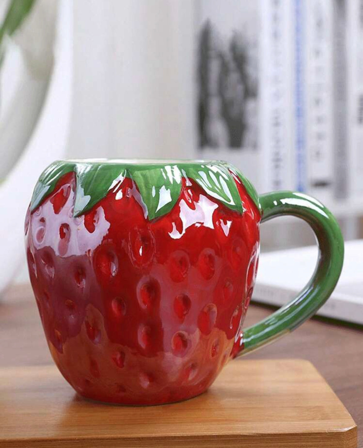 Strawberry Kawaii Ceramic Mug