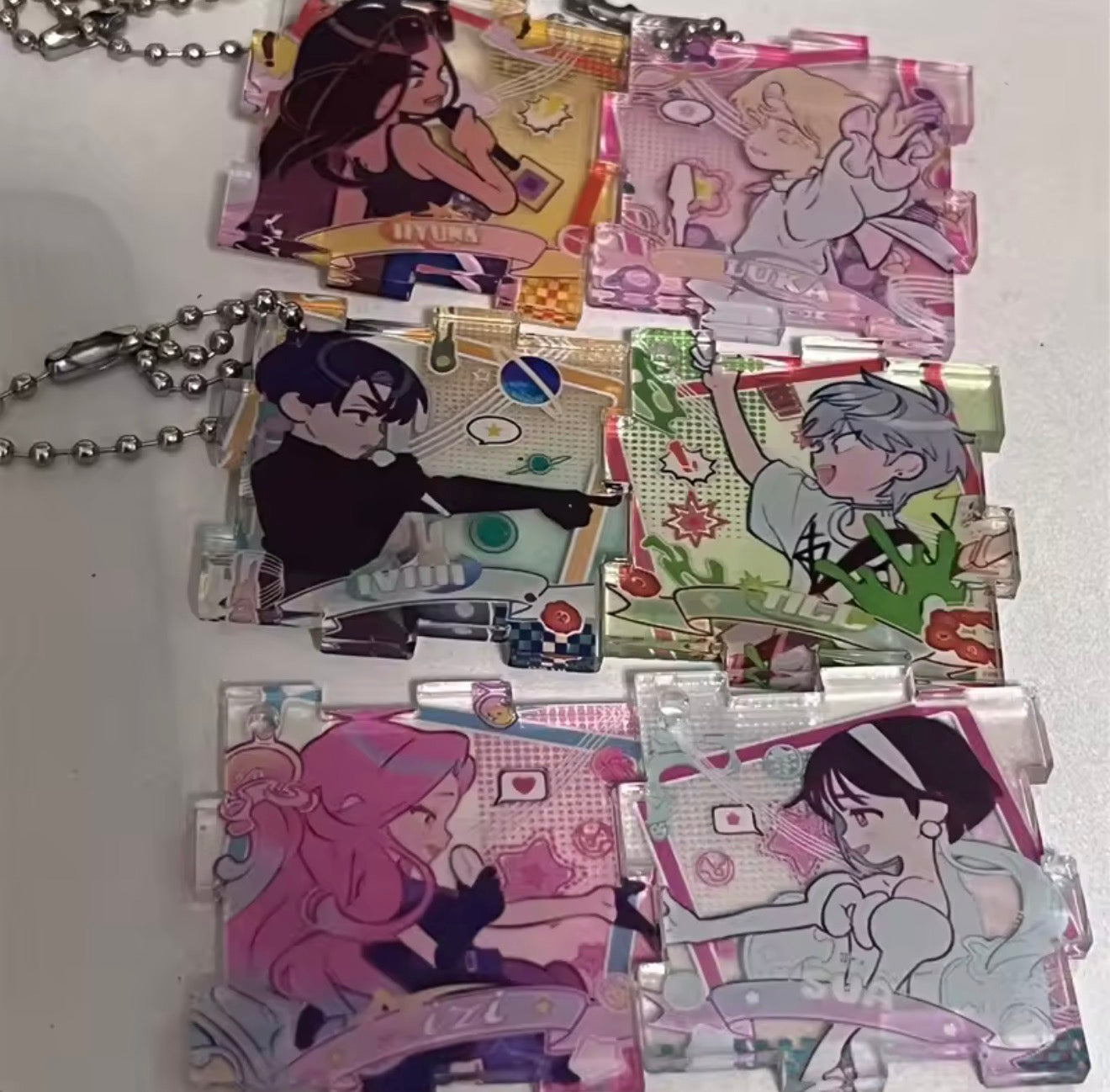 Alien Stage Matching Puzzle Piece Acrylic Keychains