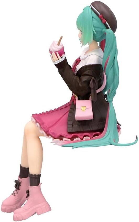 Furyu Hatsune Miku Noodle Stopper PVC Statue Autumn Date Pink Colour Various 14 cm