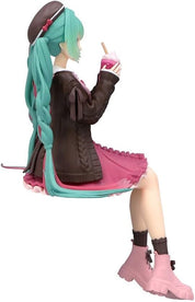 Furyu Hatsune Miku Noodle Stopper PVC Statue Autumn Date Pink Colour Various 14 cm