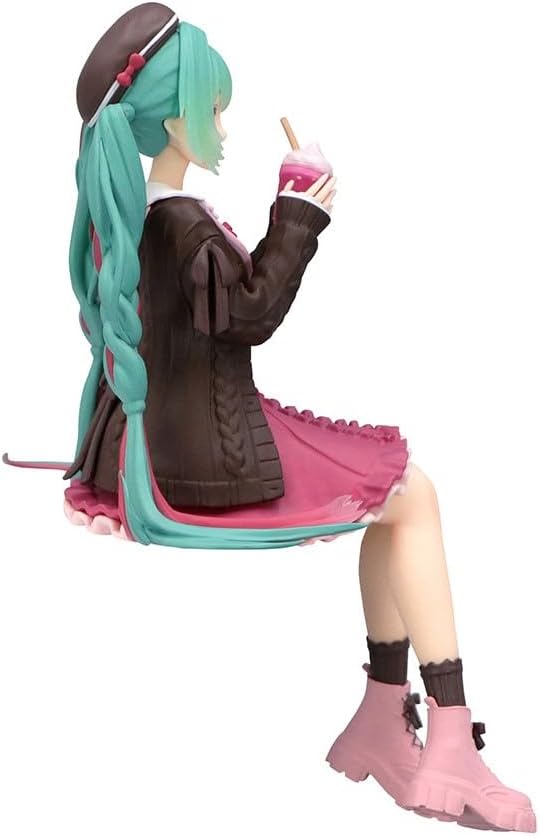 Furyu Hatsune Miku Noodle Stopper PVC Statue Autumn Date Pink Colour Various 14 cm