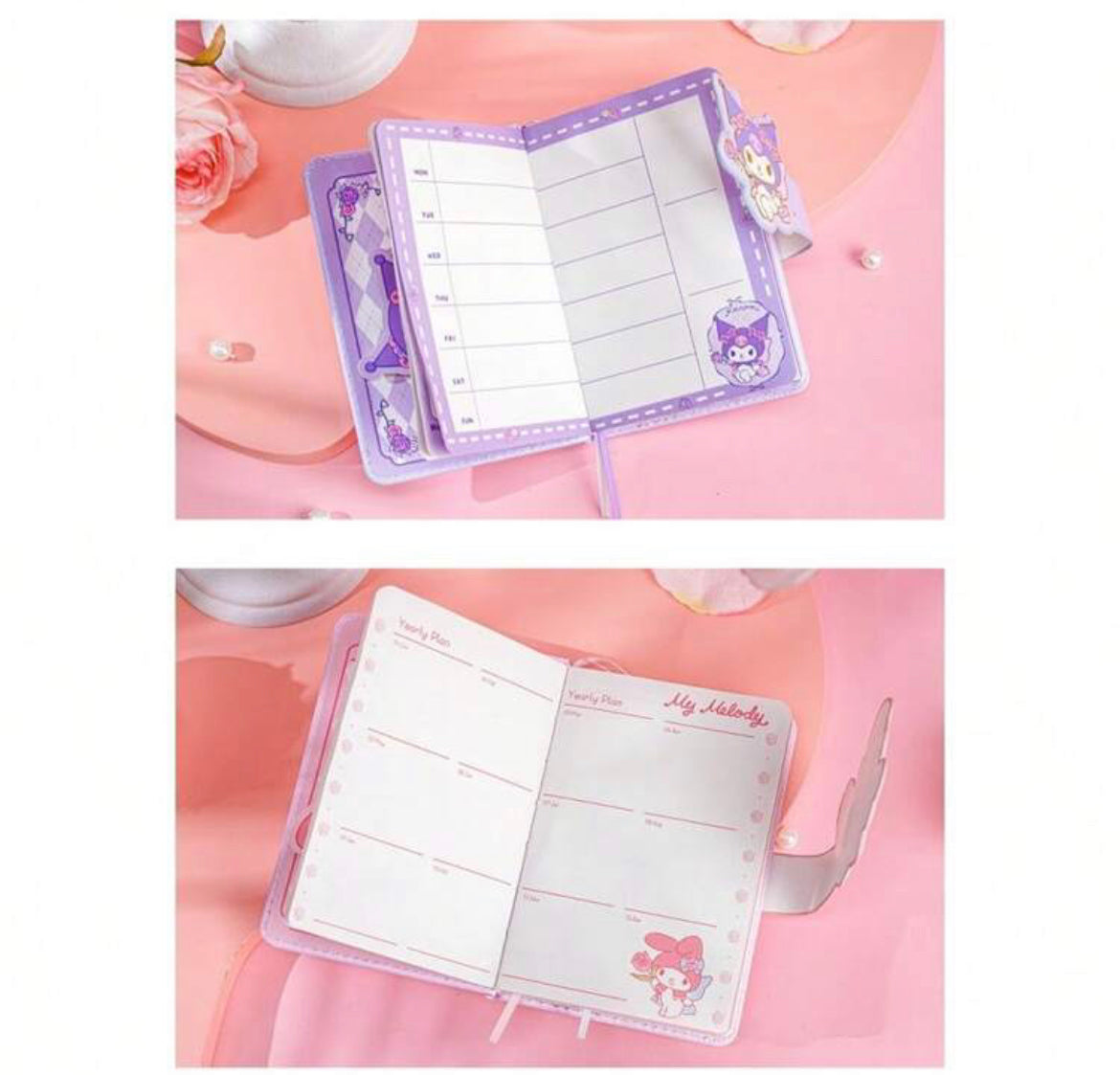 Sanrio My Melody and Kuromi notebooks