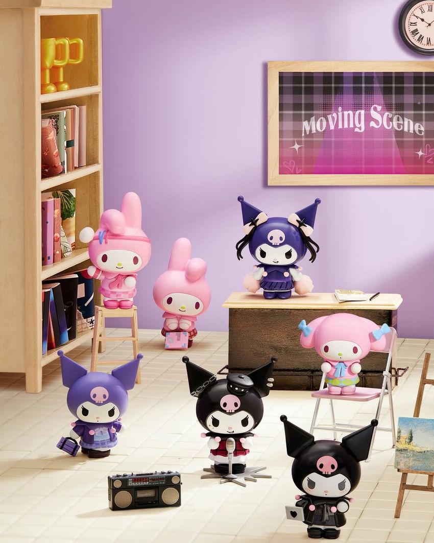Sanrio Kuromi and My Melody Moving Scene Blind Box Figures by Miniso