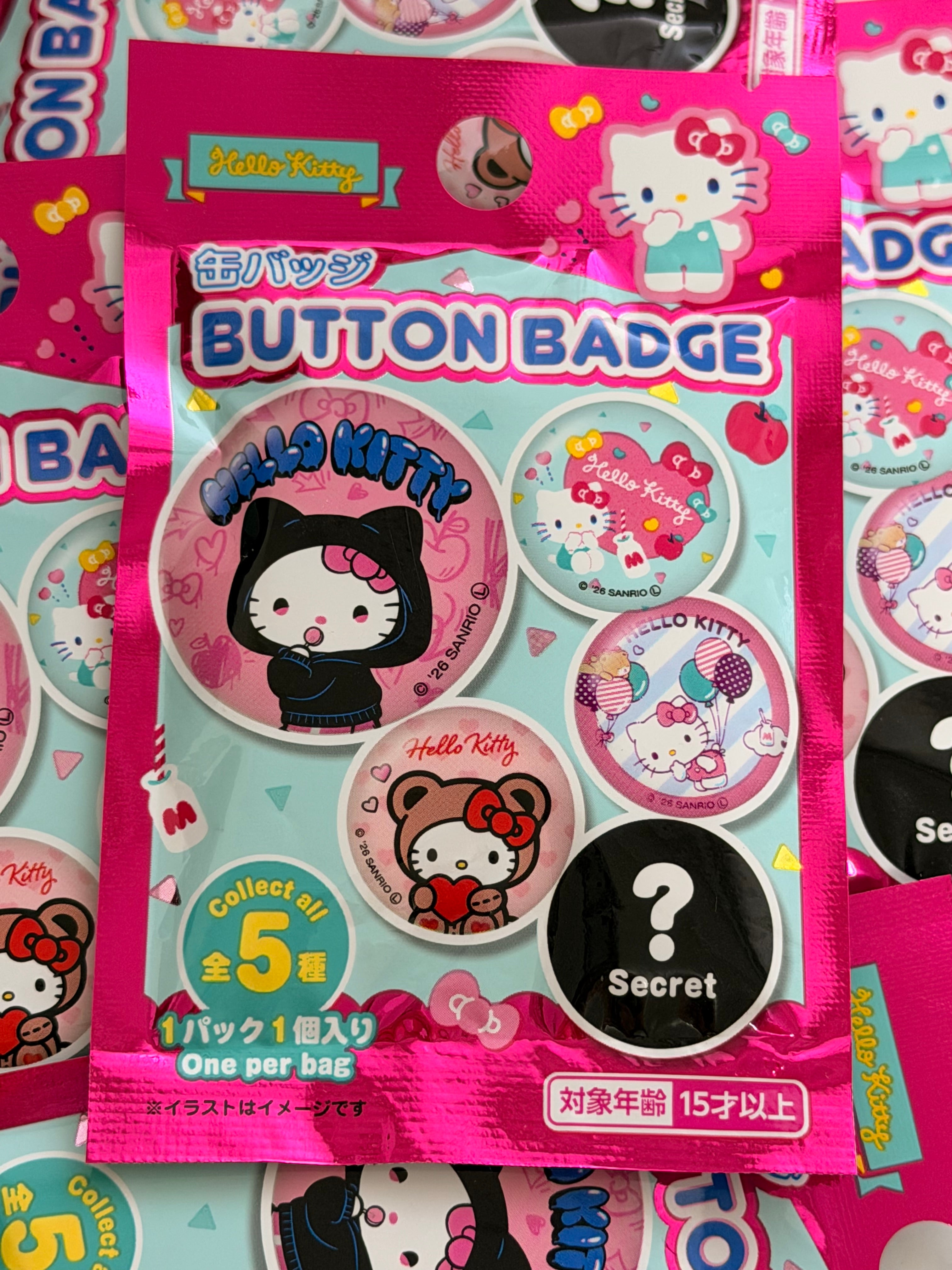 Sanrio Official Button Badge Blind Bag (1 random badge) Pin