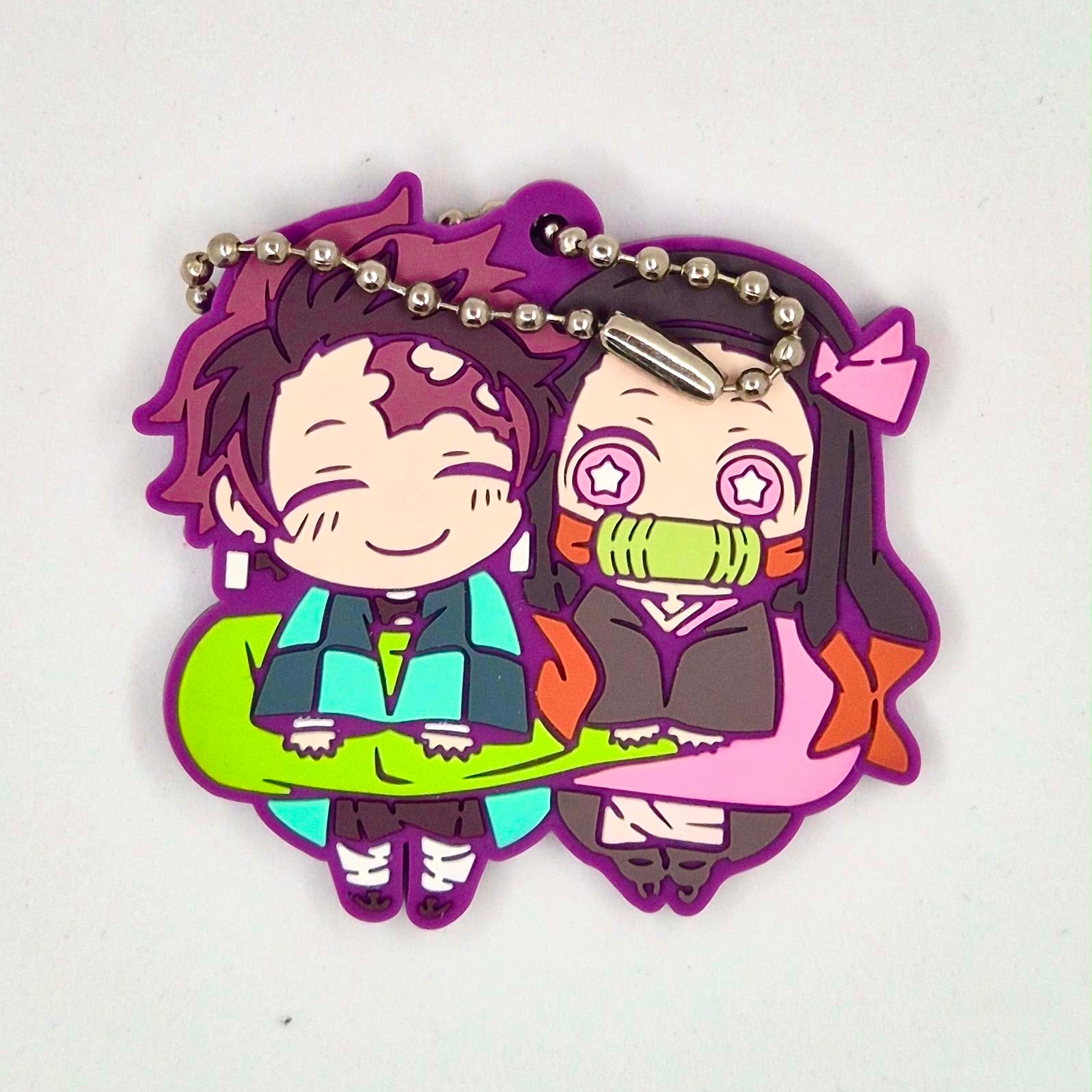 Demon Slayer Bandaid Series Gashapon Keychain Kamado Tanjiro & Kamado Nezuko