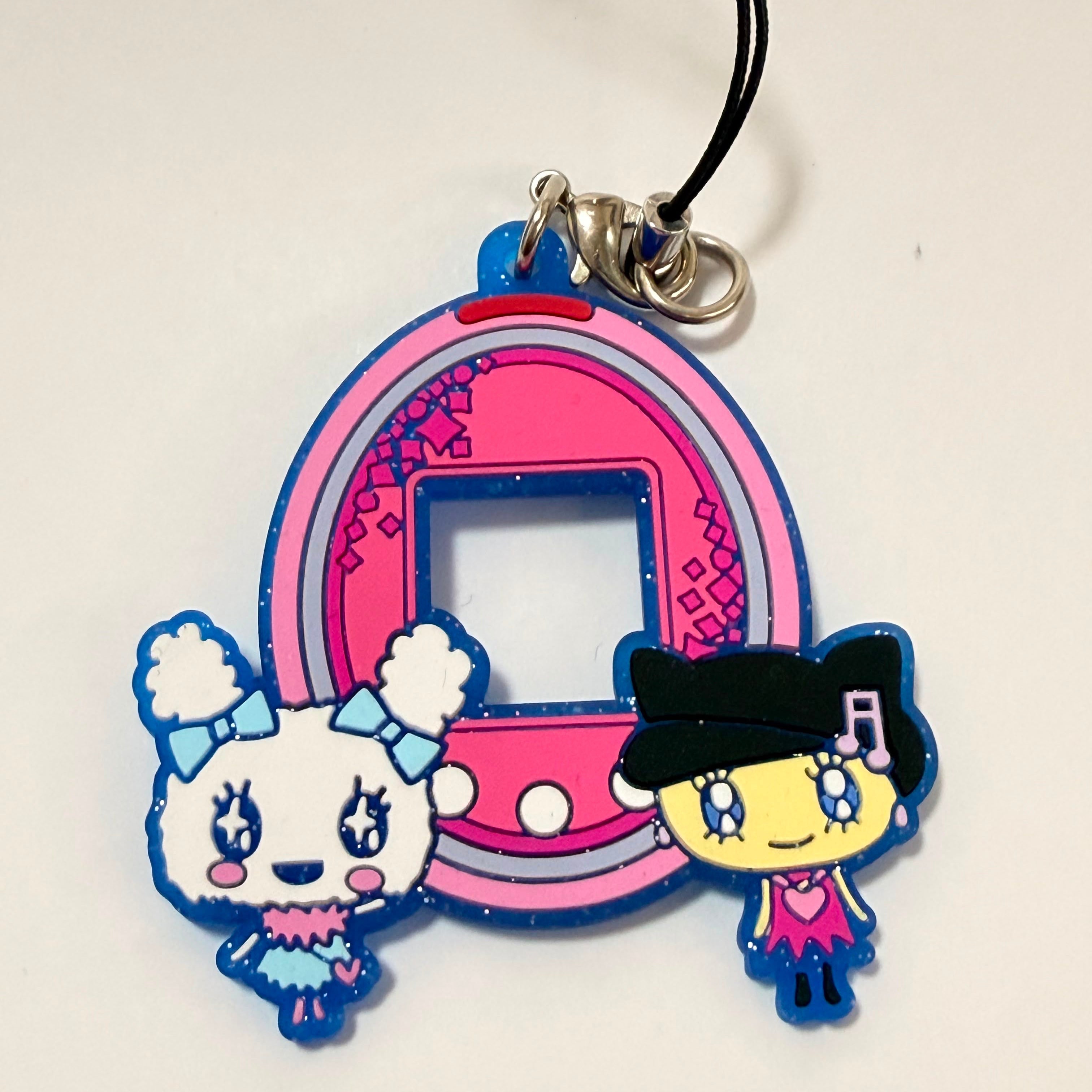 Tamagotchi Lovelin & Melodytchi strap rubber keychain