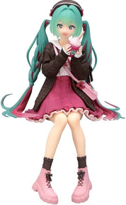 Furyu Hatsune Miku Noodle Stopper PVC Statue Autumn Date Pink Colour Various 14 cm
