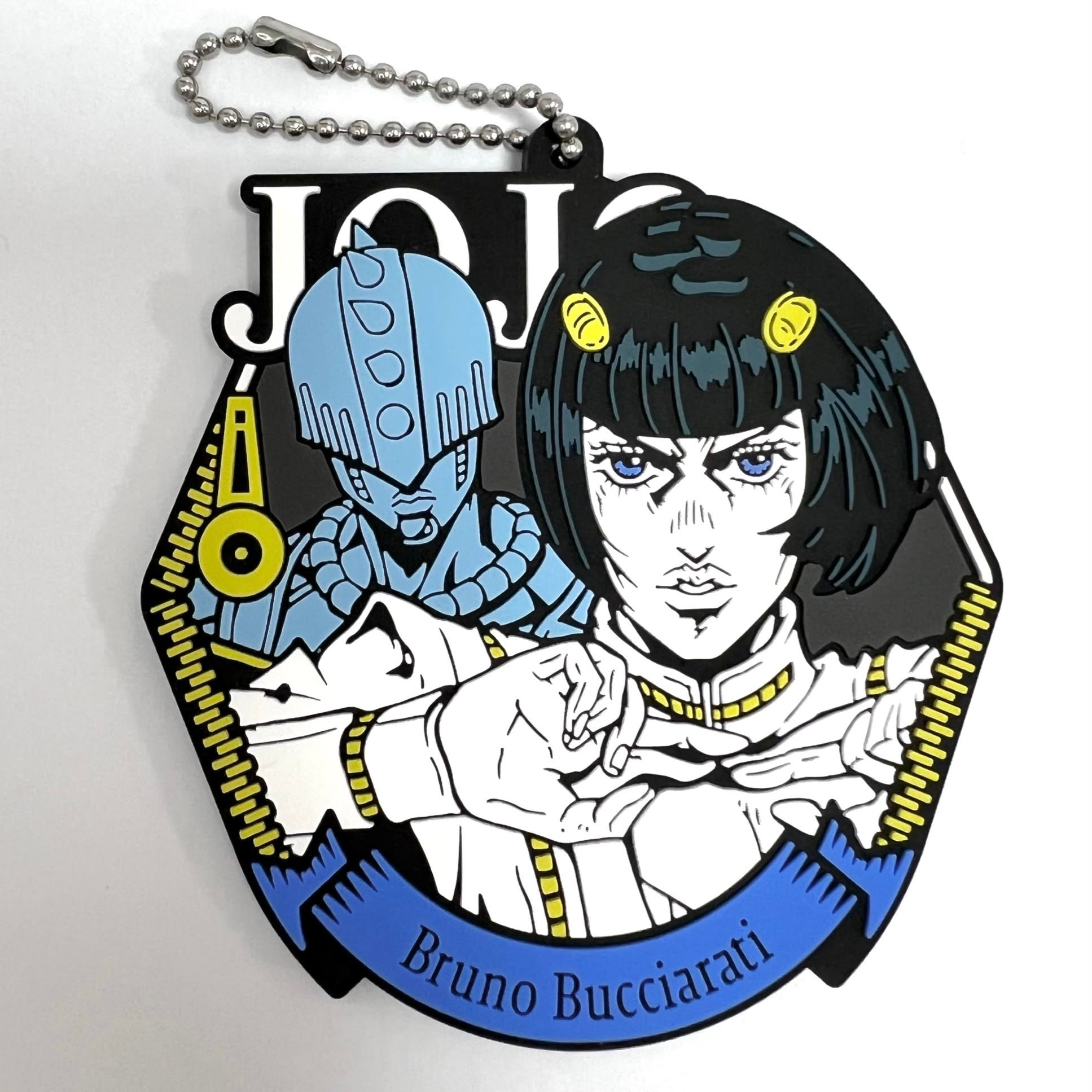 JoJo’s Bizarre Adventure Bruno Bucciarati rubber keychain by Bandai