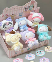 Sanrio Play With Kittens Plush Keychain Blind Box Kuromi My Melody Pocchaco Cinnamoroll Pompompurin Hello Kitty